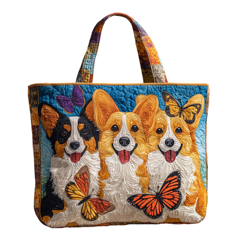 Animal Embroidered Tote Bag