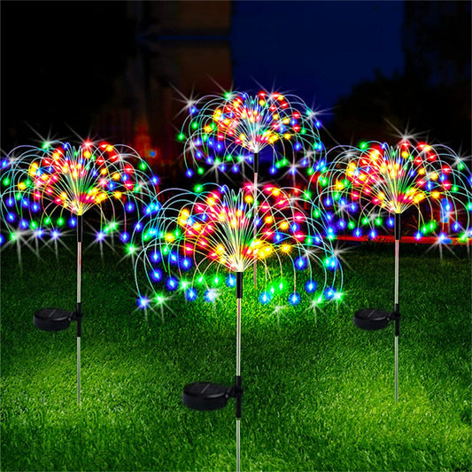 Waterproof Solar Garden Fireworks Lamp（2 pack）