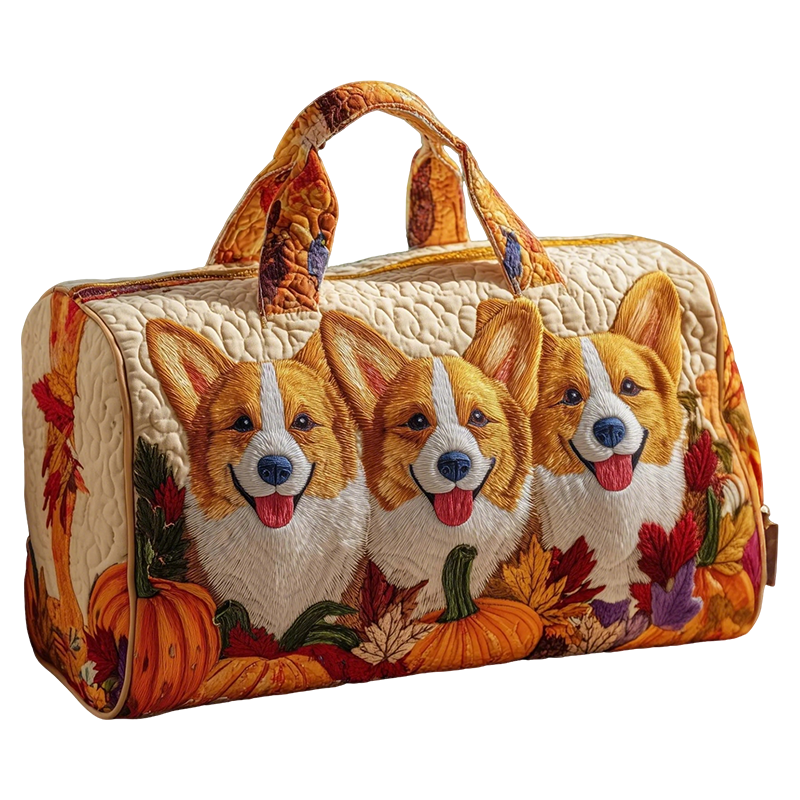 Patchwork Dog Cylindrical Bag
