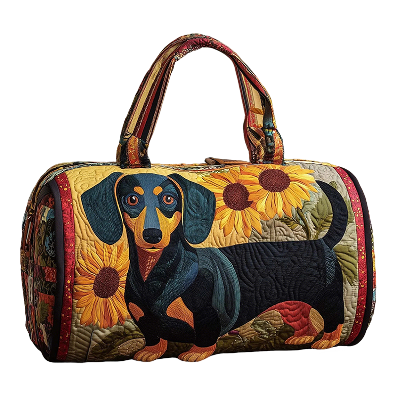 Patchwork Dog Cylindrical Bag