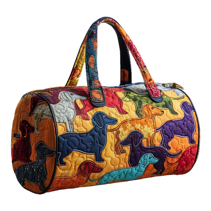 Patchwork Dog Cylindrical Bag