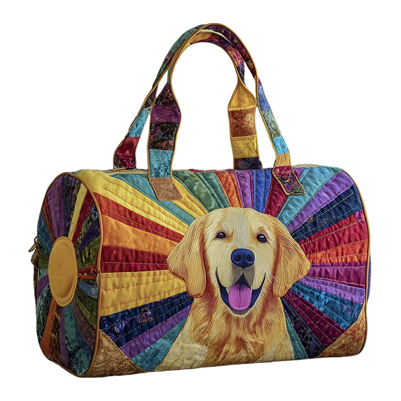 Patchwork Dog Cylindrical Bag