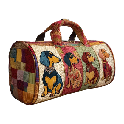 Patchwork Dog Cylindrical Bag