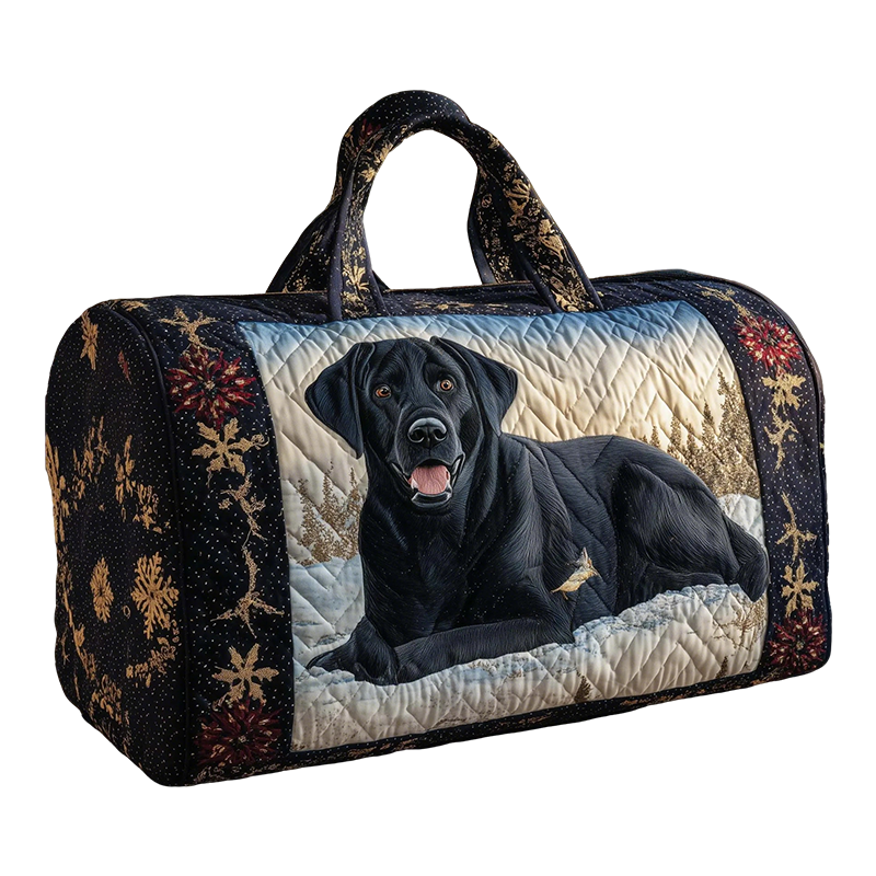 Patchwork Dog Cylindrical Bag