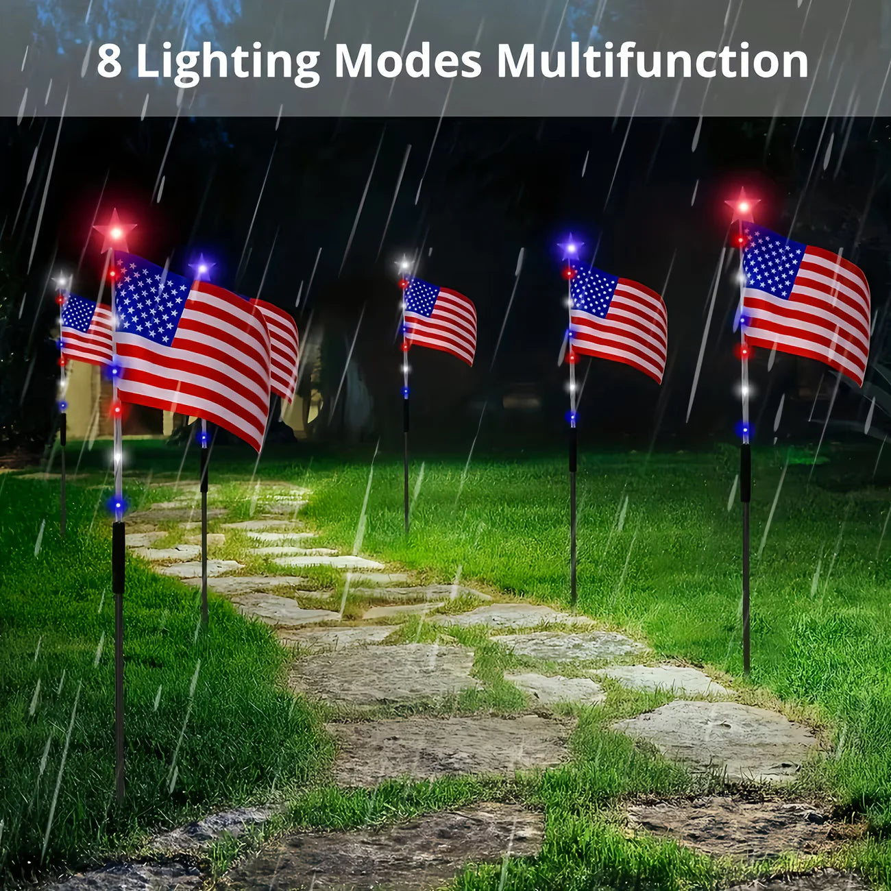 8-Piece Flag Light Set