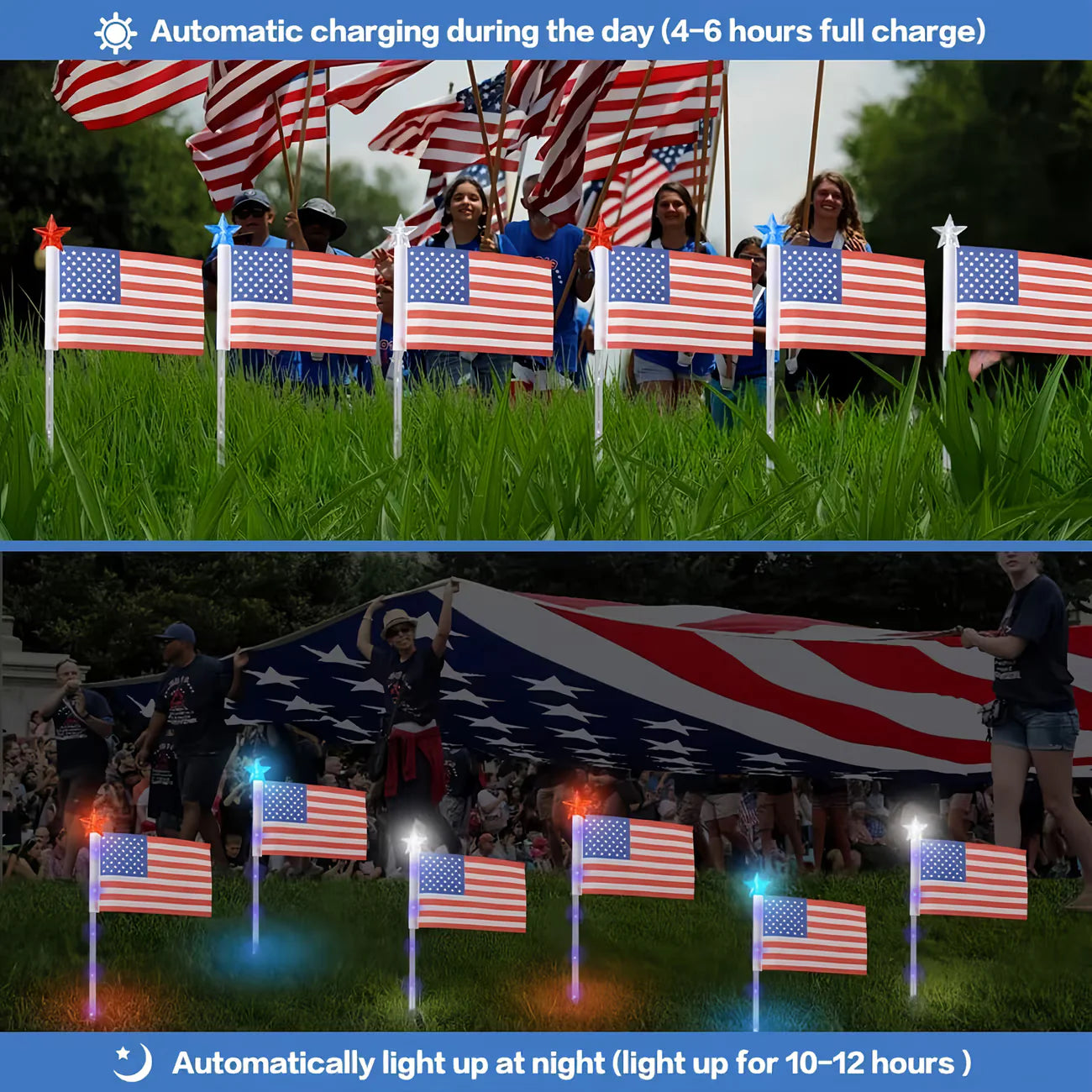 8-Piece Flag Light Set