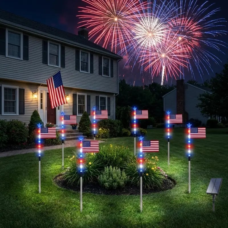 8-Piece Flag Light Set