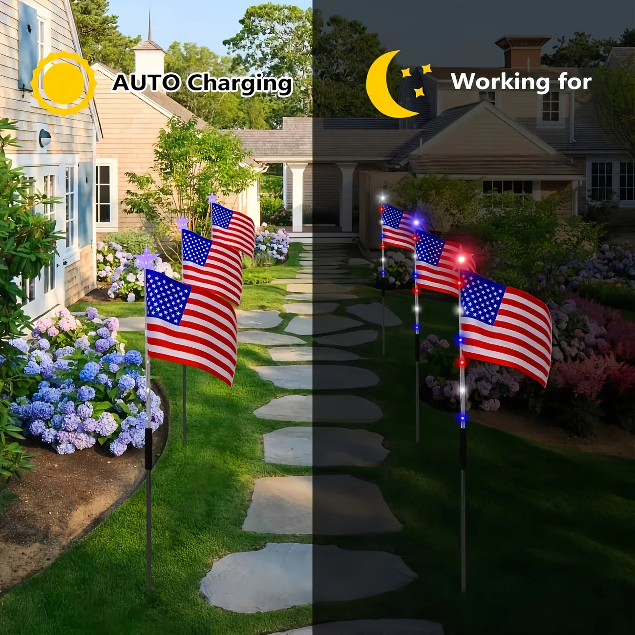 8-Piece Flag Light Set