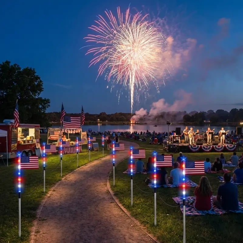 8-Piece Flag Light Set